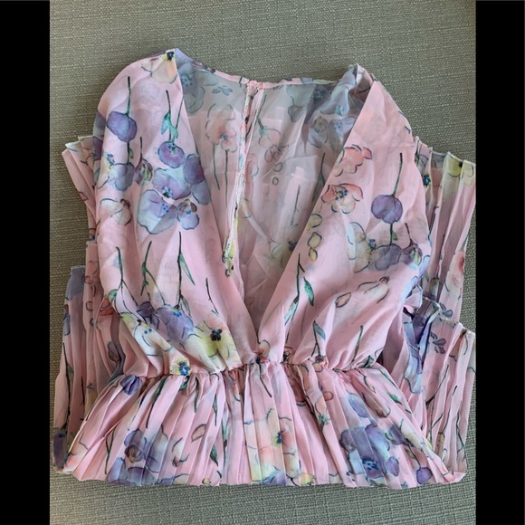 Classy Easter water colour pleated Dress - Picture 9 of 12